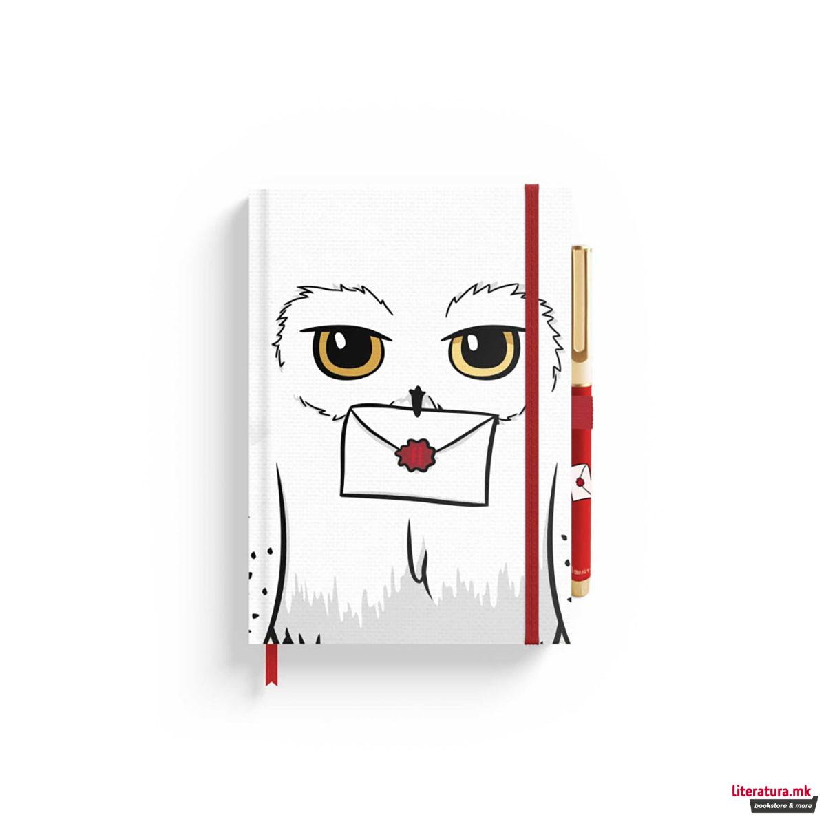 Нотес A5 со пенкало, Harry Potter - Hedwig 