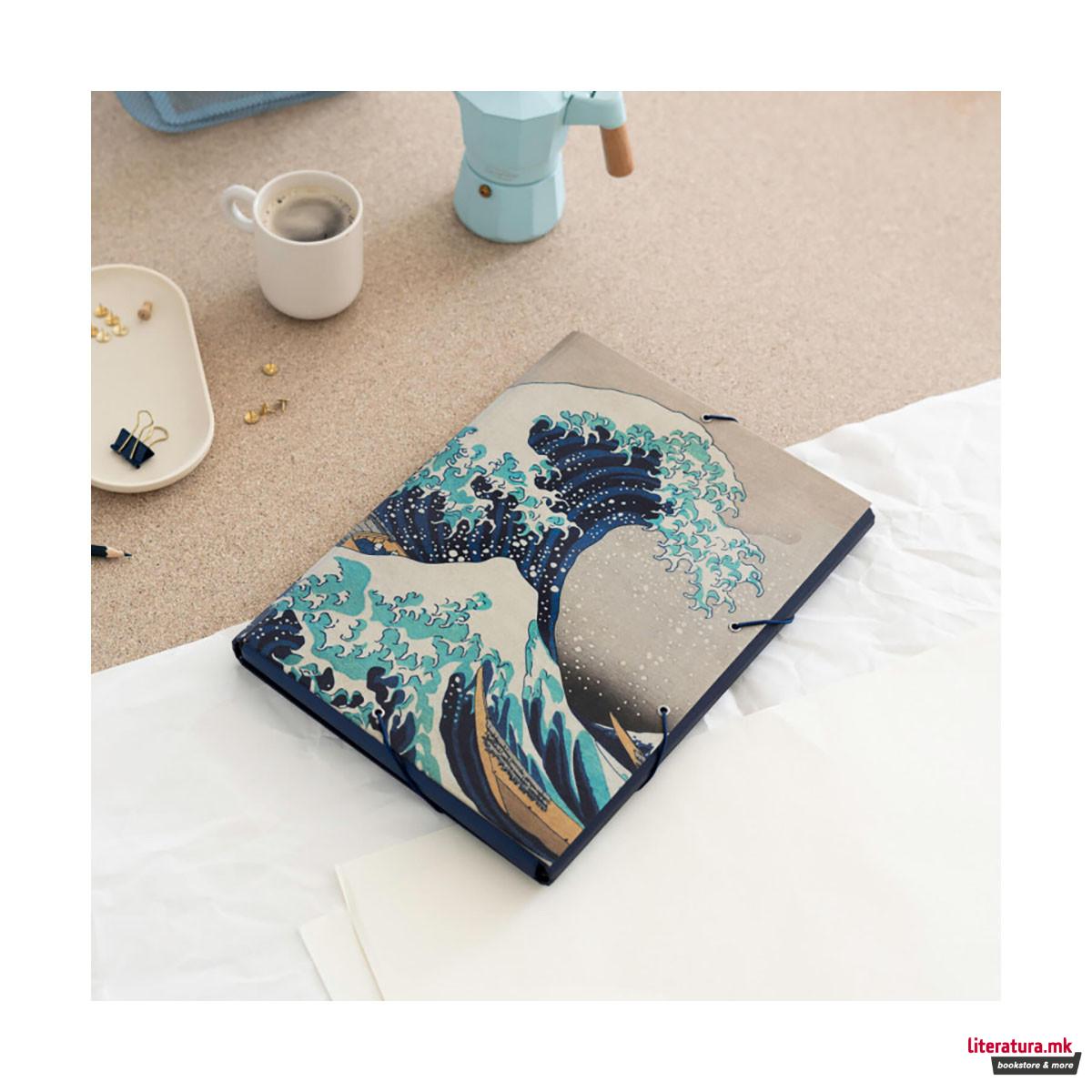 Папка, Hokusai: Great Wave of Kanagawa, 34 x 25.5 cm 