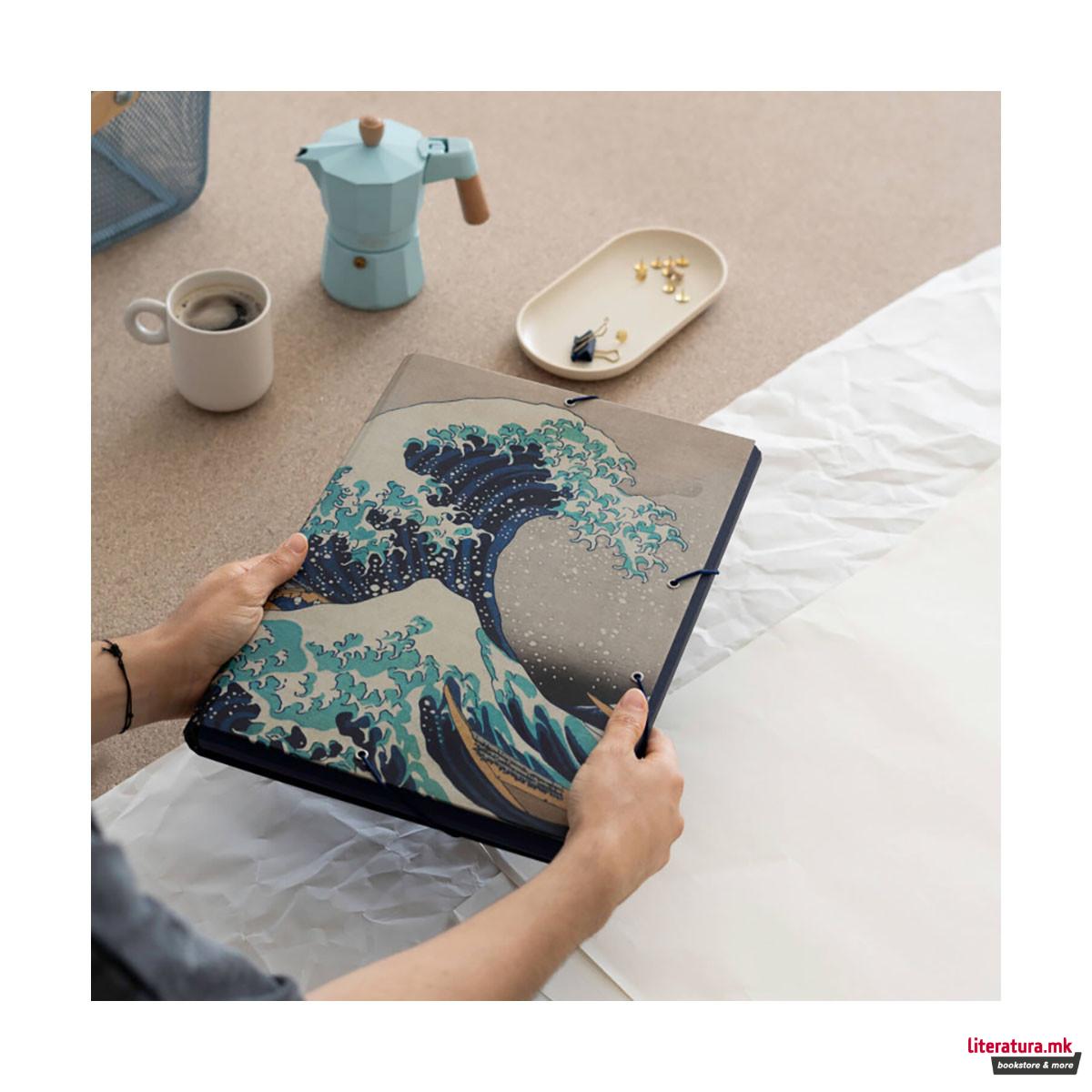 Папка, Hokusai: Great Wave of Kanagawa, 34 x 25.5 cm 