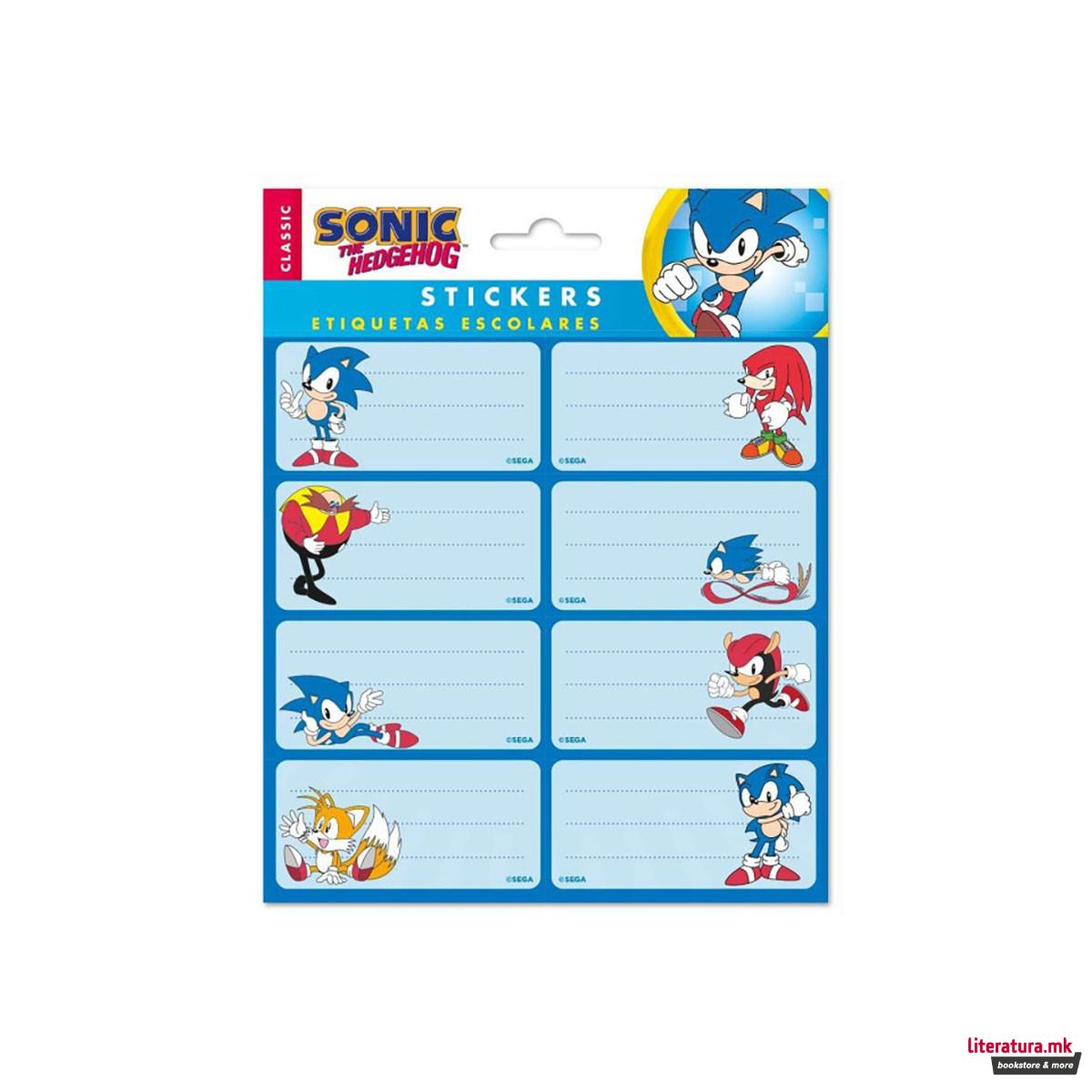 Налепници за име, Sonic The Hedgehog 