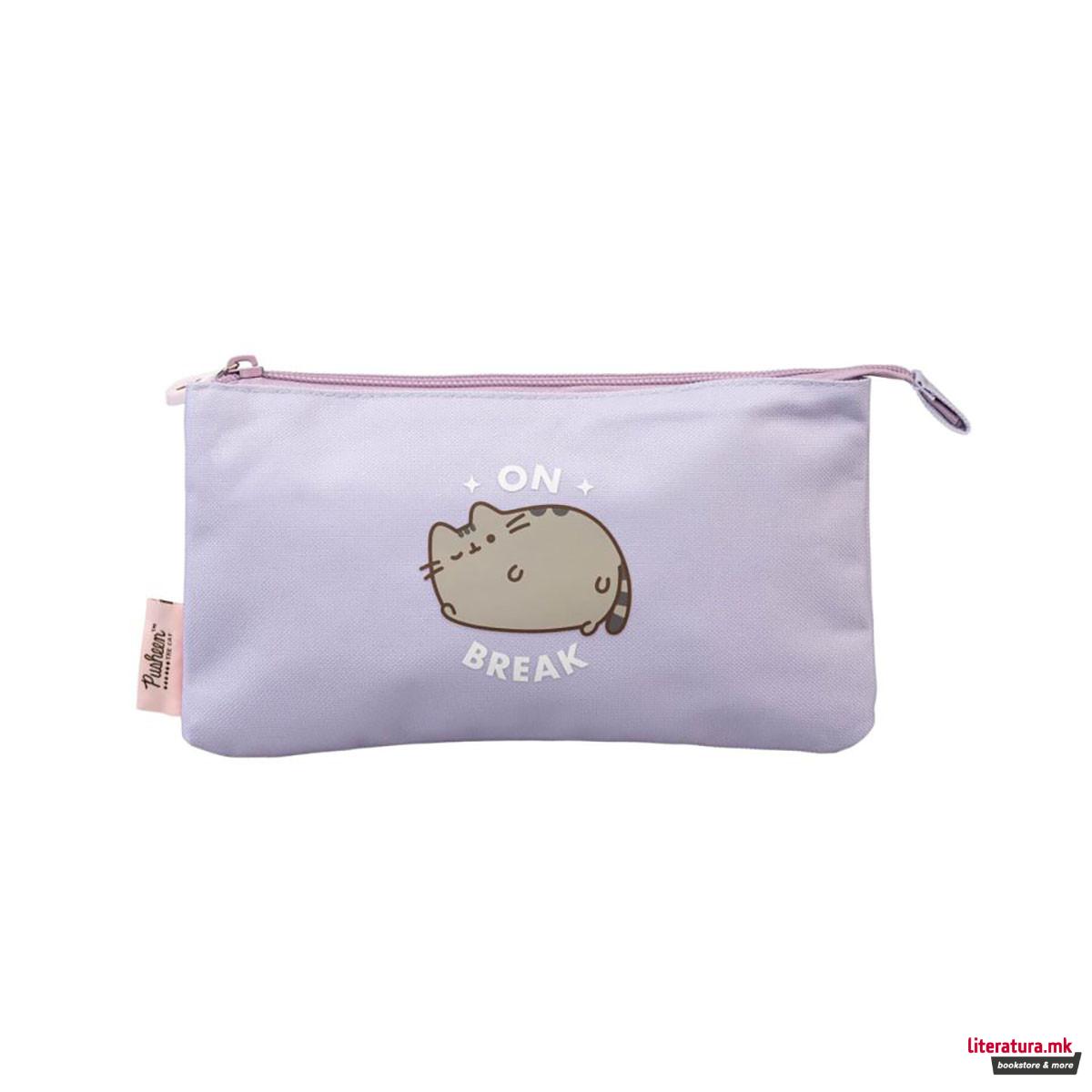 Несесер за моливи со три прегради, Pusheen - On Break 