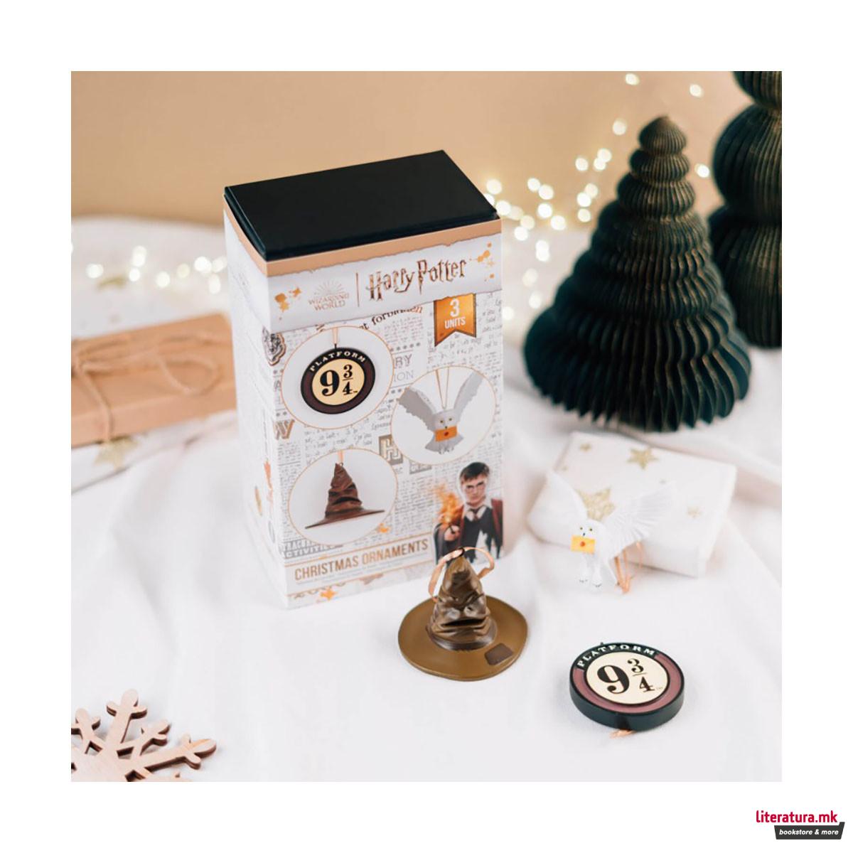 Сет од 3 лампиони, Harry Potter - Hedwig, Sorting Hat & Platform 9 3/4 