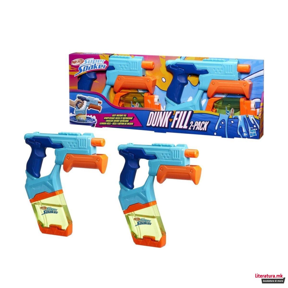 Сет од 2 пиштоли на вода, NERF Dunk Fill 2-Pack 