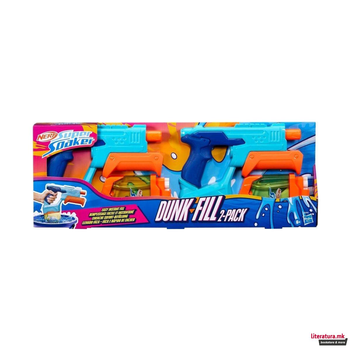 Сет од 2 пиштоли на вода, NERF Dunk Fill 2-Pack 