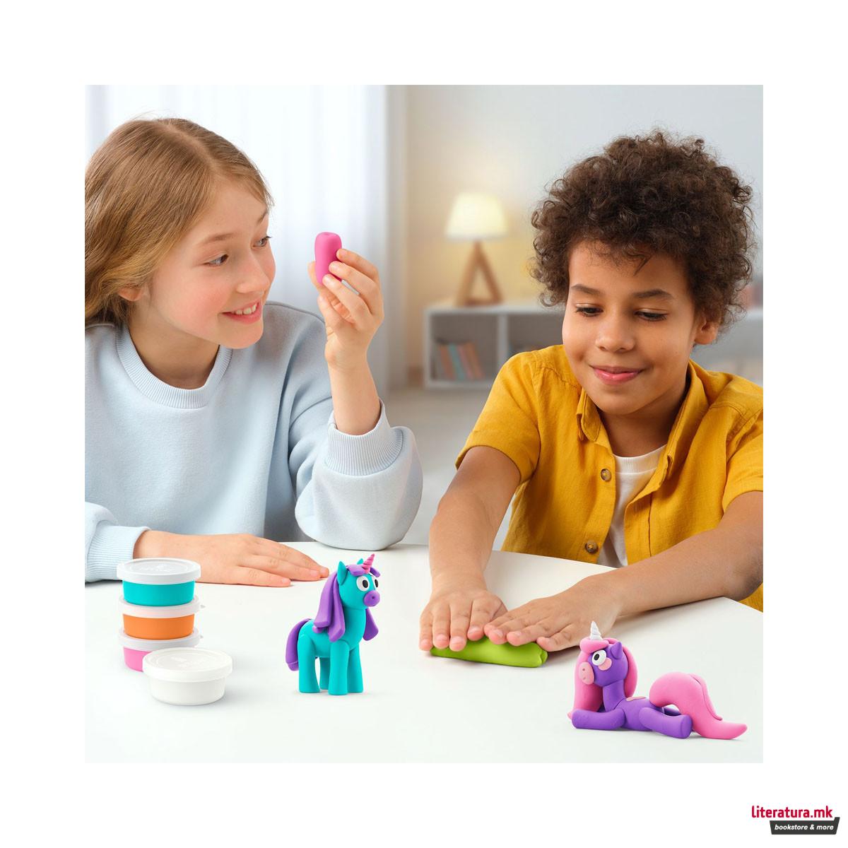 Сет за изработка со глина Rainbow Unicorns 