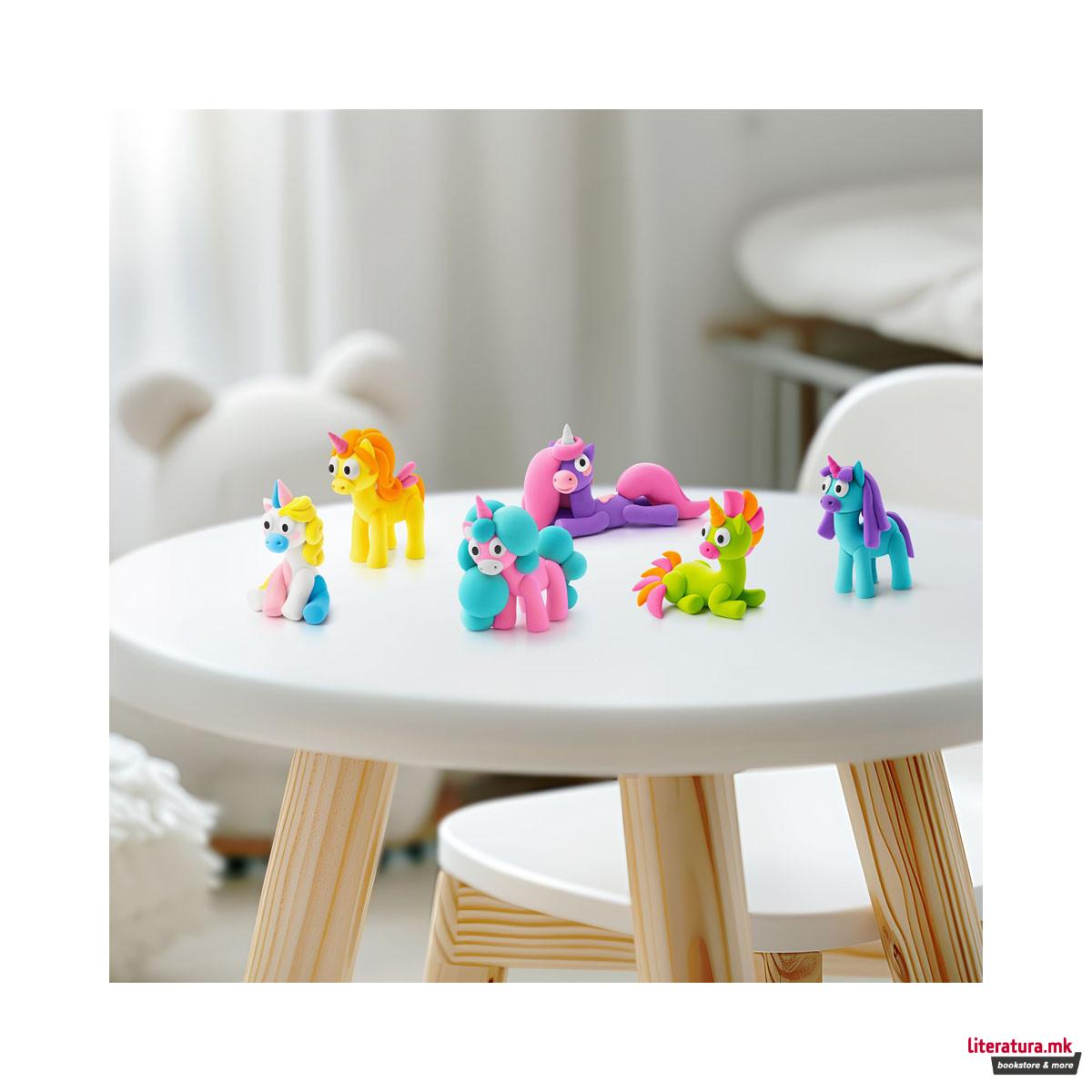 Сет за изработка со глина Rainbow Unicorns 
