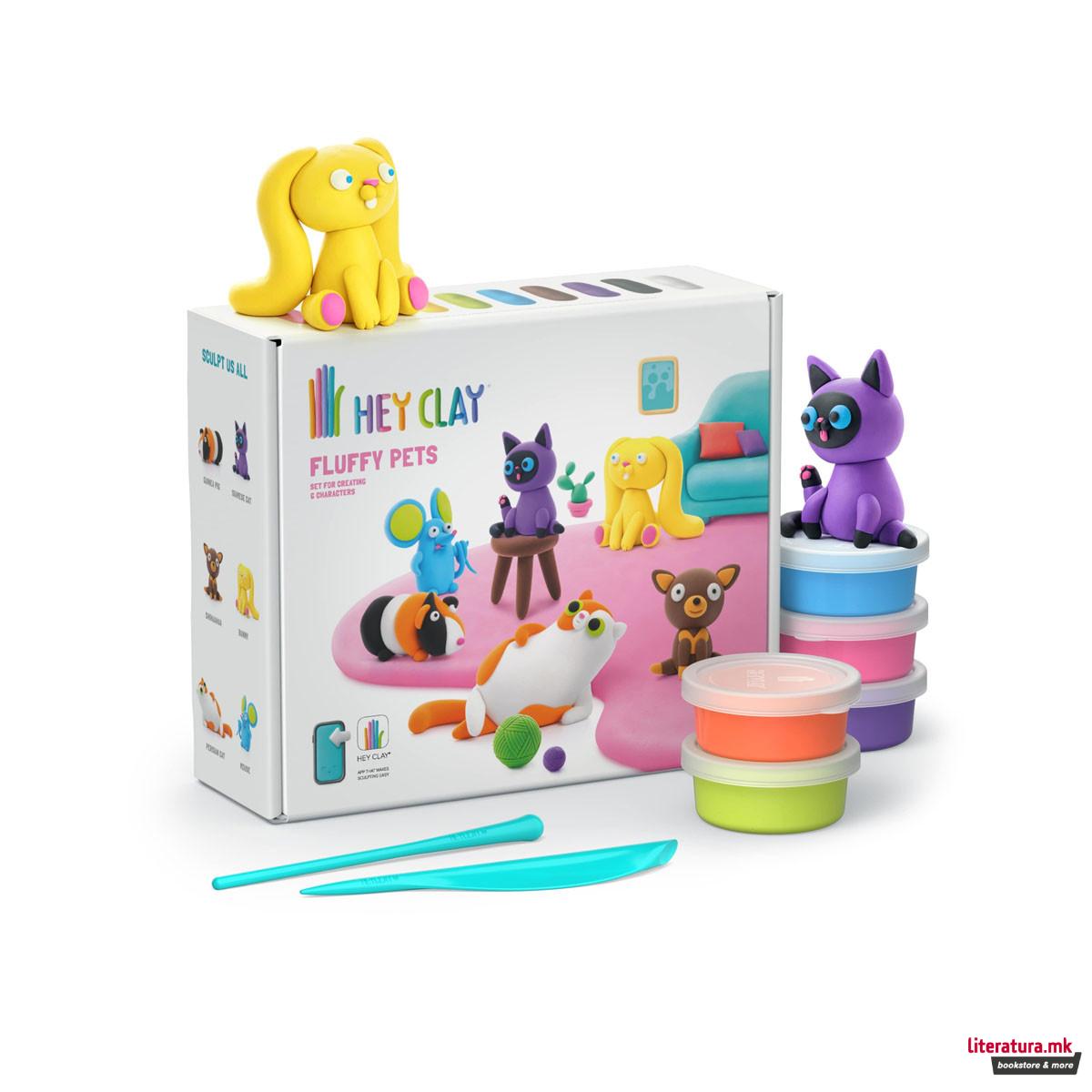 Сет за изработка со глина Fluffy Pets 