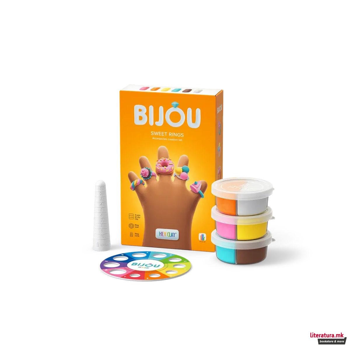 Сет за изработка со глина Bijou Sweet Rings 