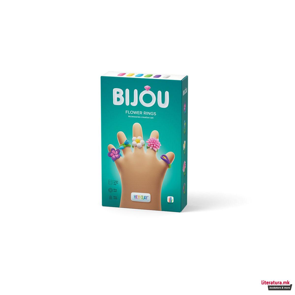 Сет за изработка со глина Bijou Flower Rings 