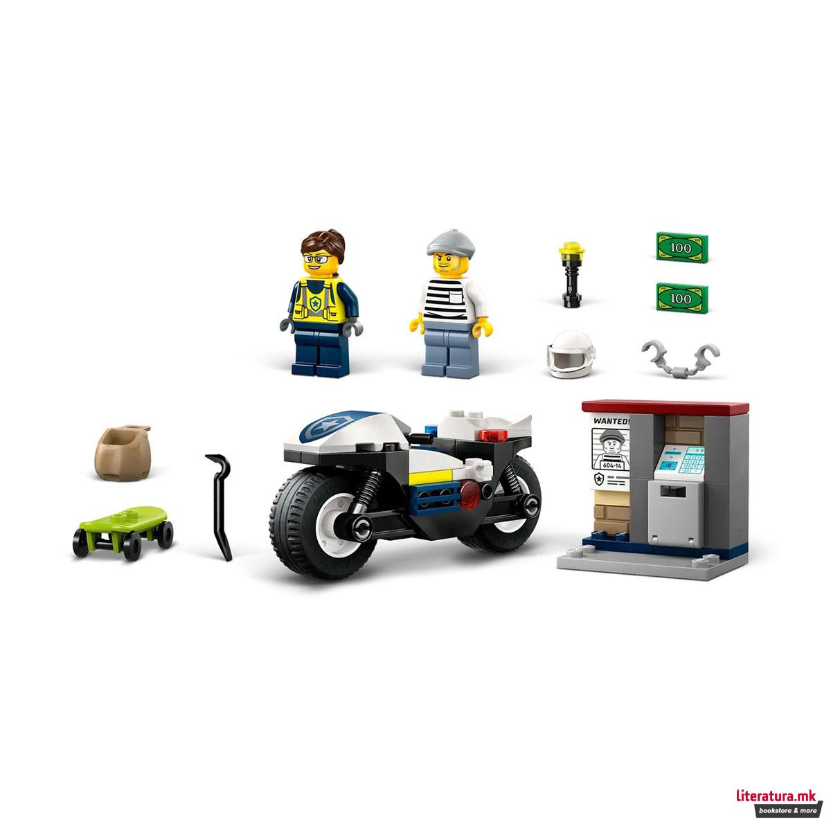 LEGO коцки, City, Police Motorcycle Chase 