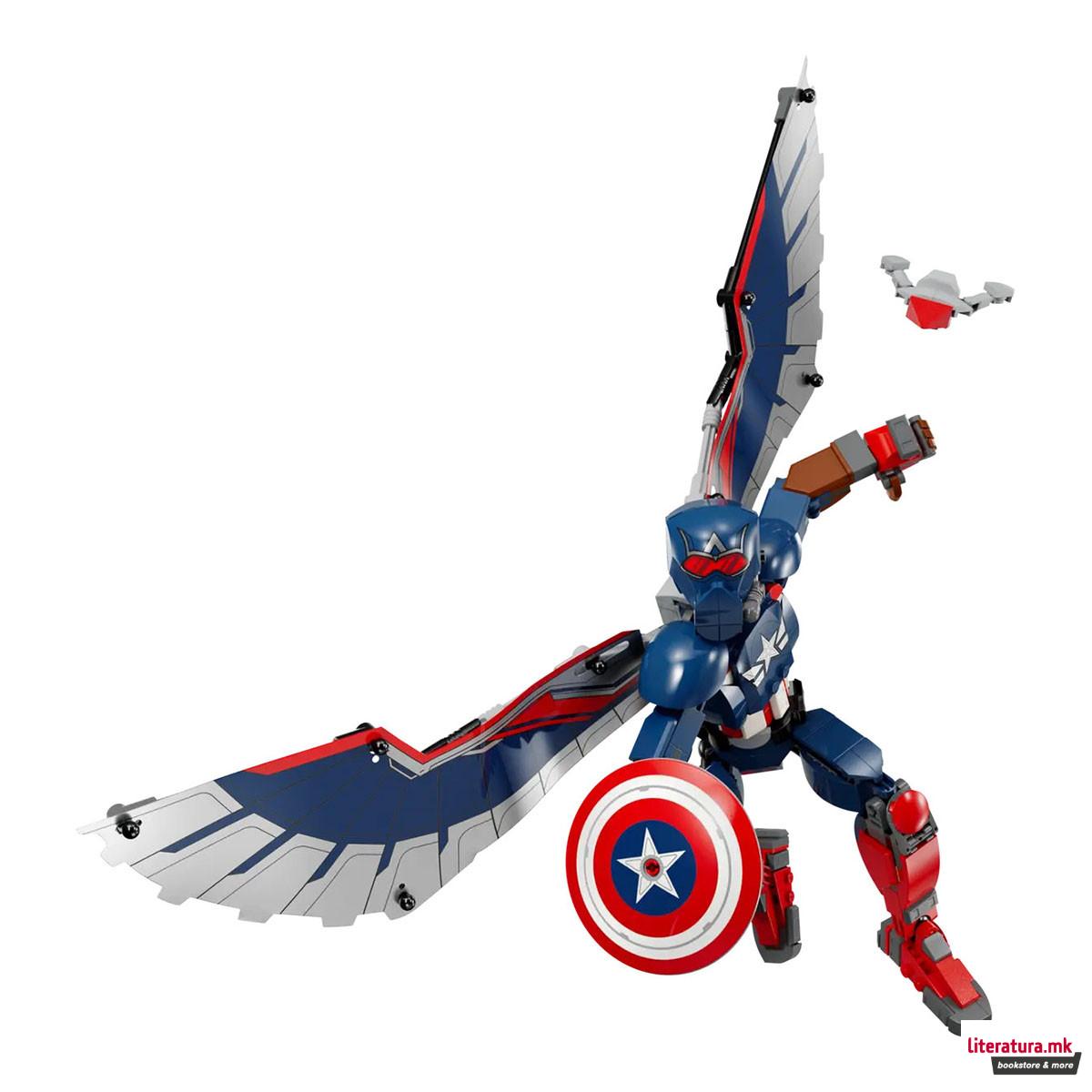 LEGO коцки, Marvel, New Captain America Construction Figure 