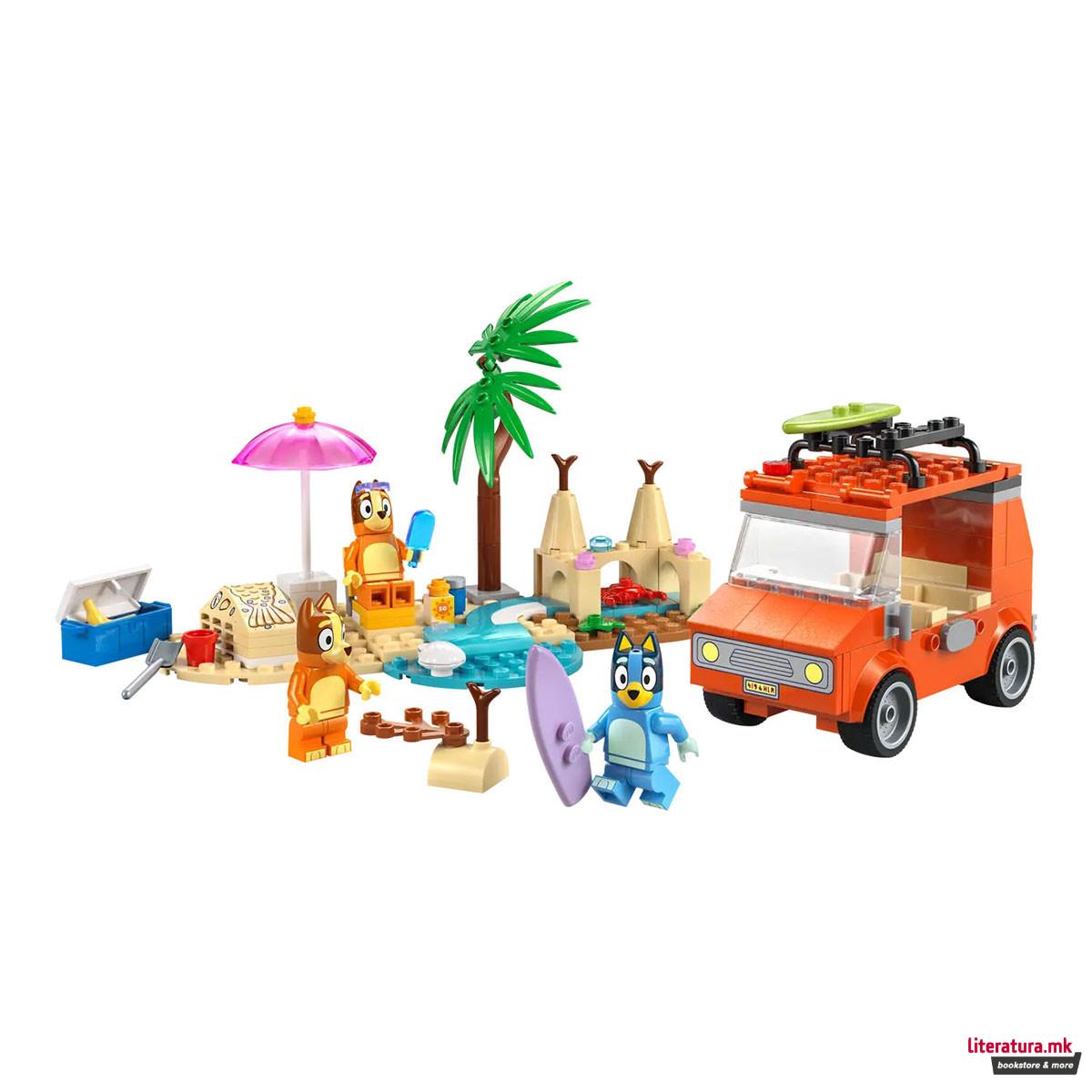 LEGO коцки, Bluey, Bluey's Beach & Family Car Trip 