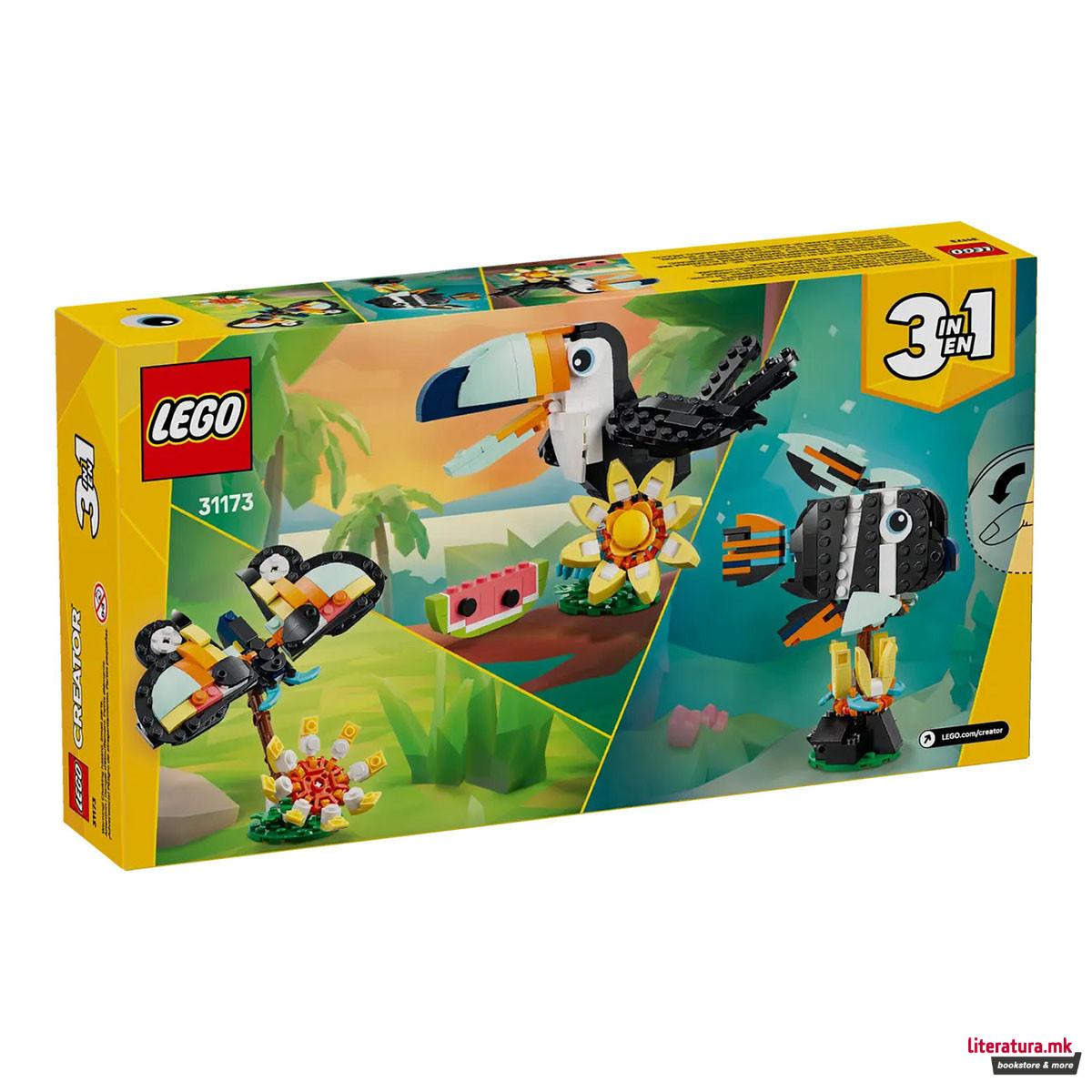 LEGO коцки, Creator 3in1, Wild Animals: Tropical Toucan 