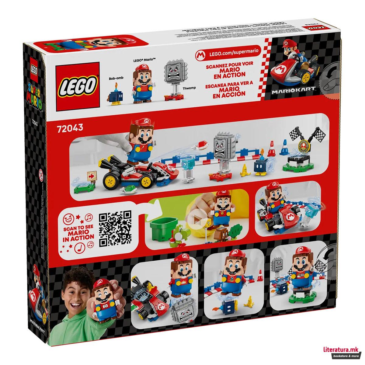 LEGO коцки, Super Mario, Mario Kart™ – Interactive LEGO® Mario™ & Standard Kart 