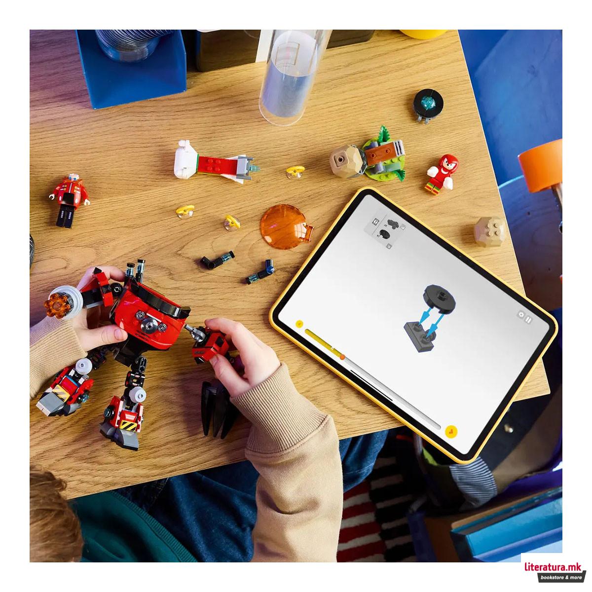 LEGO коцки, Sonic The Hedgehog, Knuckles vs. Dr. Eggman Egg Crusher Mech 