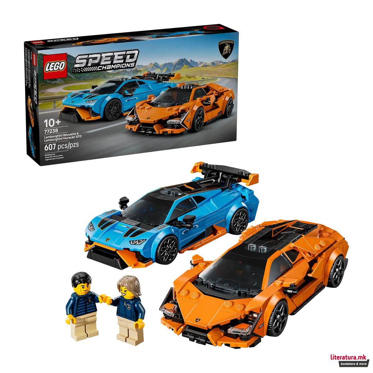 LEGO коцки, Speed Champions, Lamborghini Revuelto & Huracán STO 