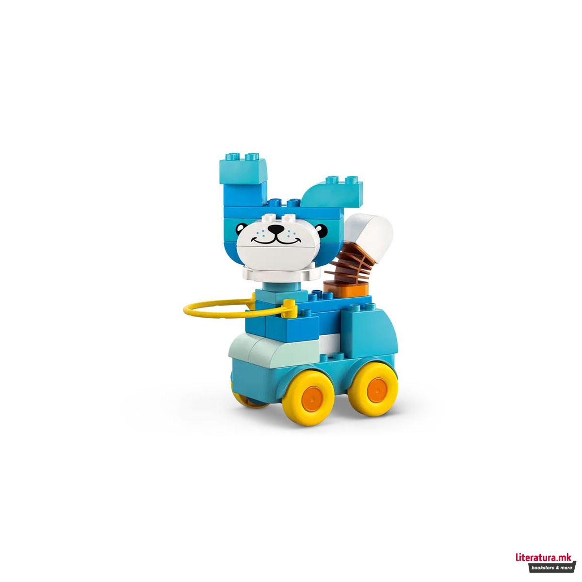 LEGO коцки, Duplo, 3in1 Animals on Wheels 