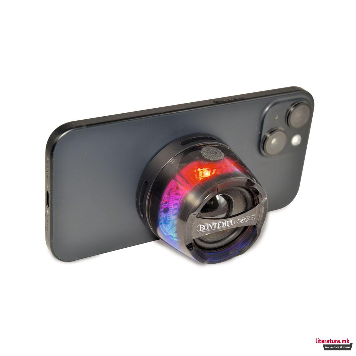 Магнетен мини безжичен звучник со RGB светла 