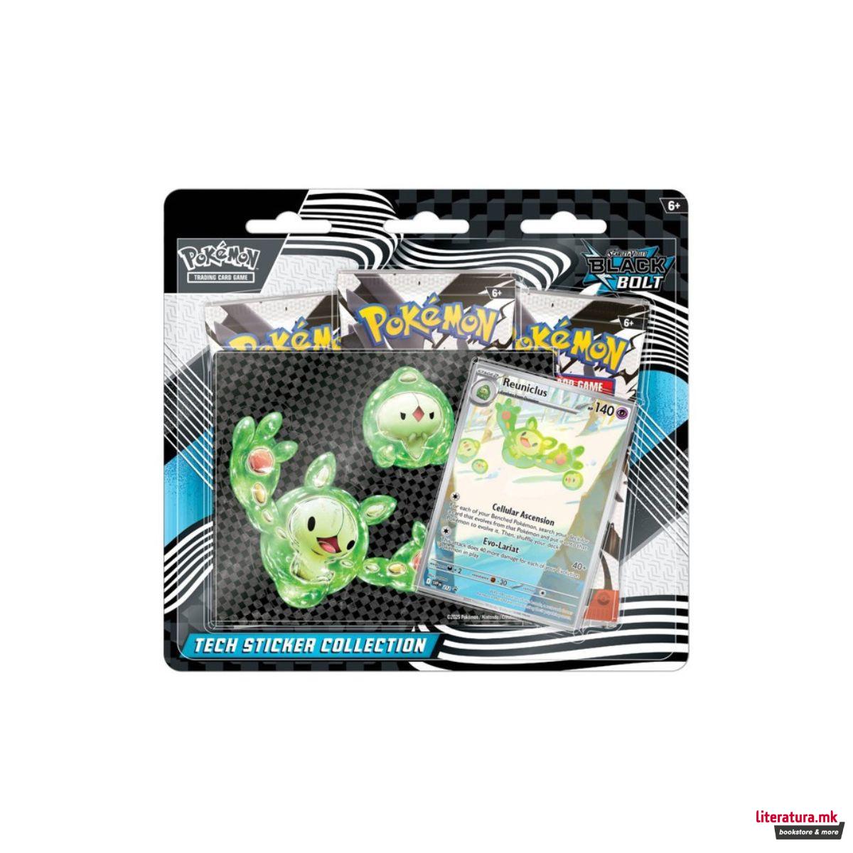 Сет 'Pokemon TCG: Black Bolt Tech Sticker Collection – Reuniclus' 