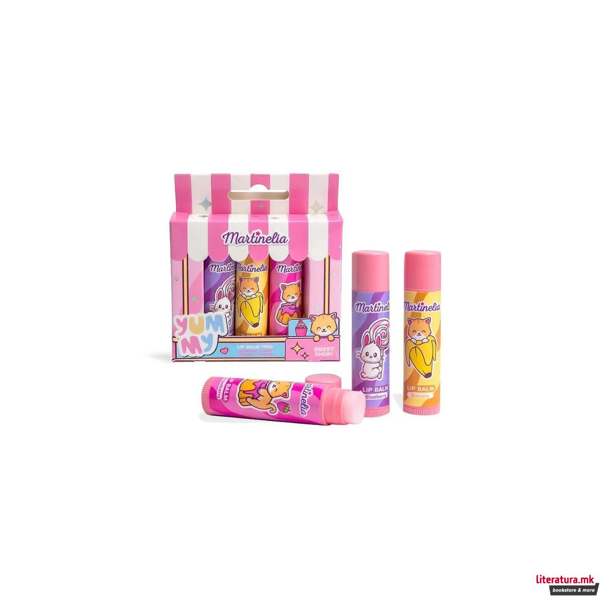 Сет од 3 балзами за усни, Yummy 