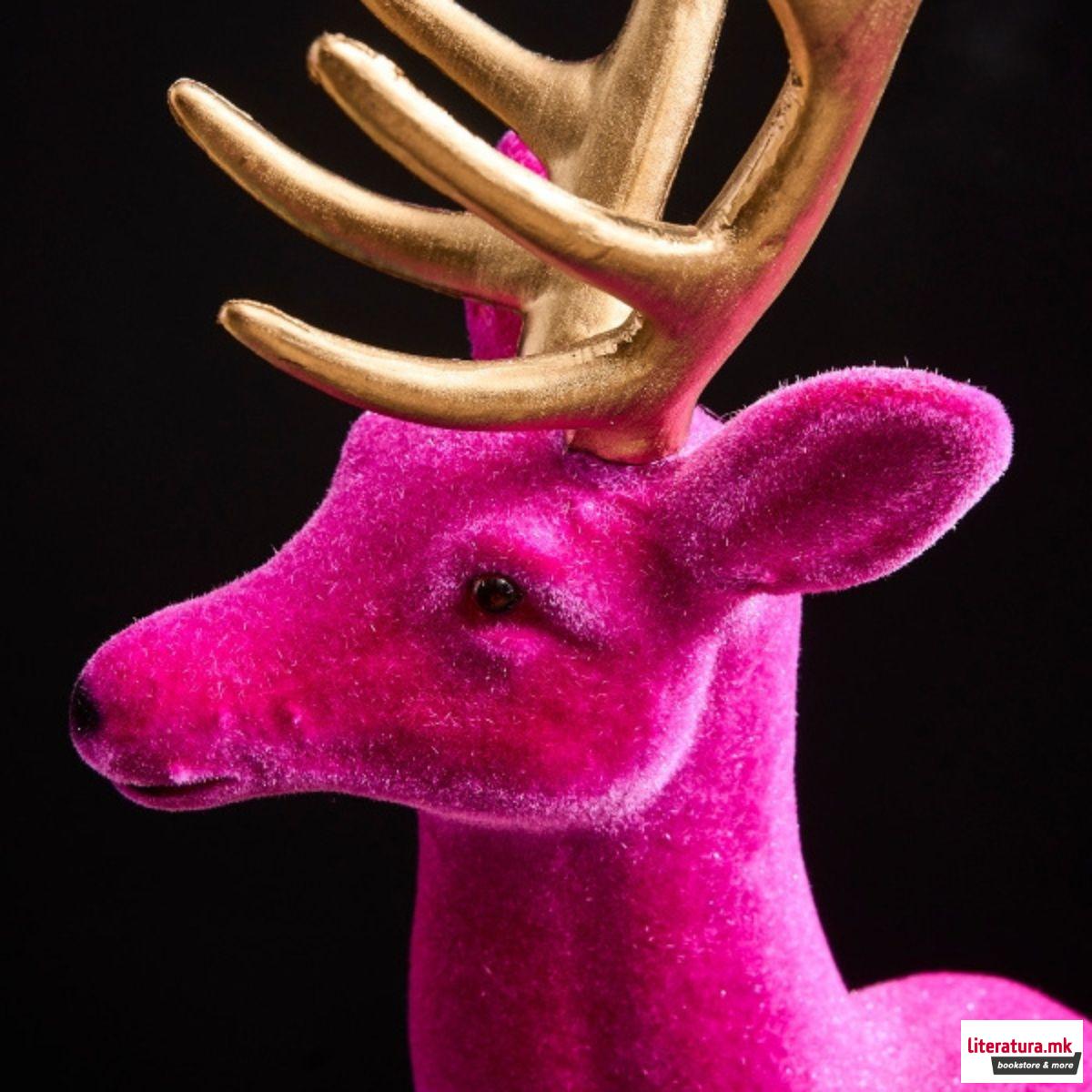 Декоративна фигура, Deer (магента, голем) 