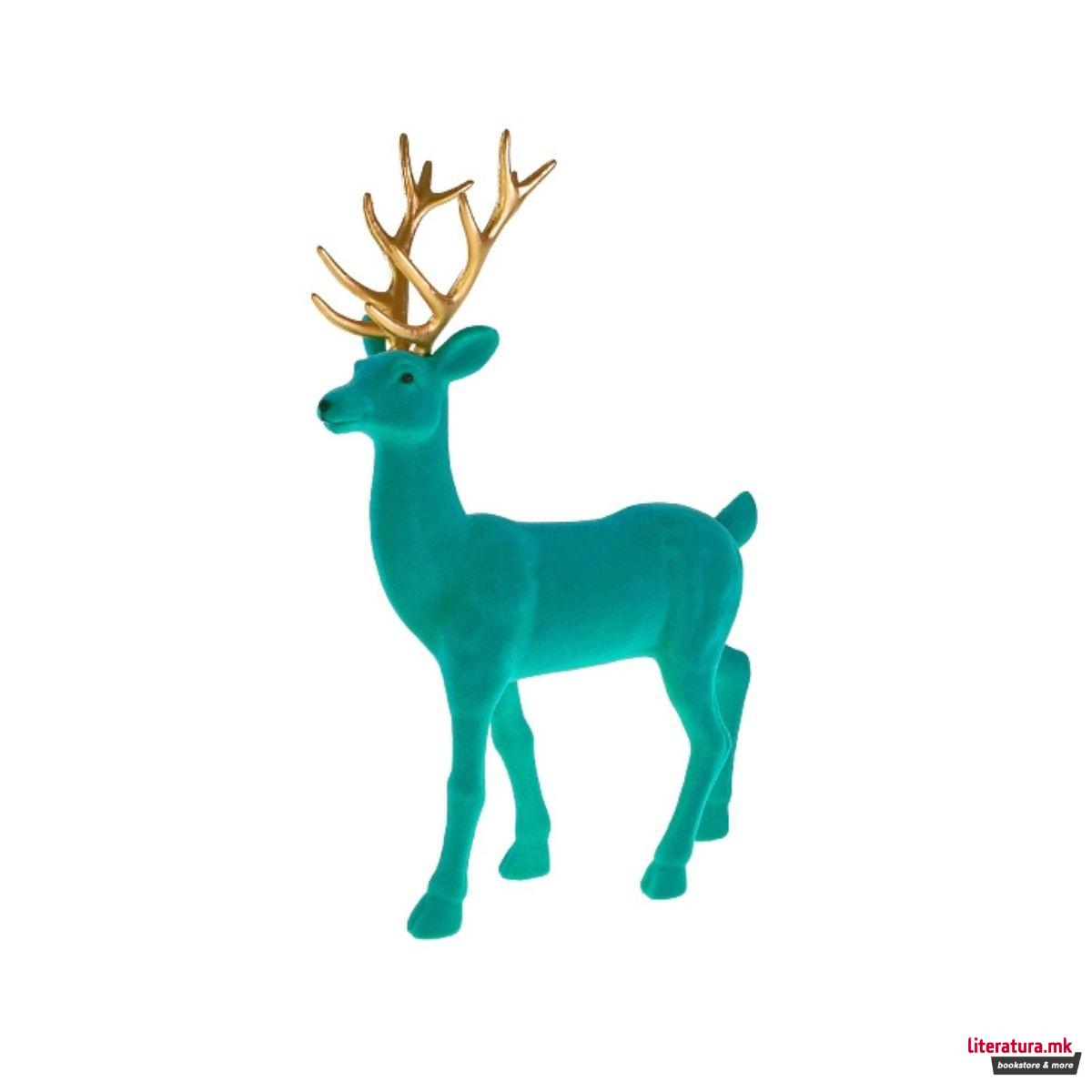 Декоративна фигура, Deer (тиркизен, голем) 