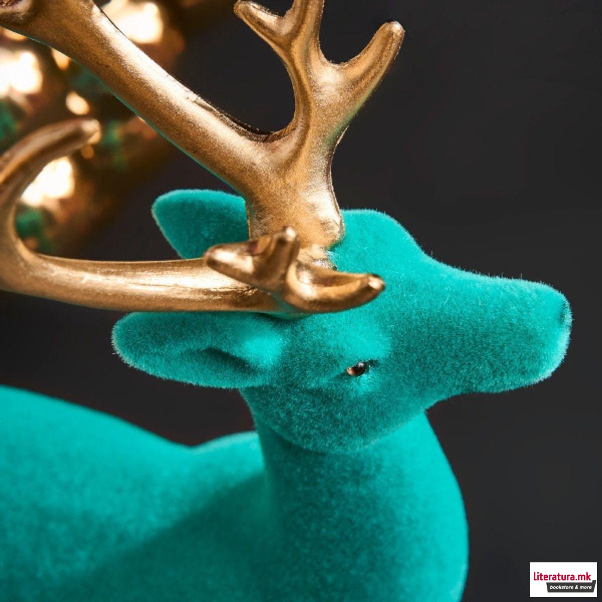 Декоративна фигура, Deer (тиркизен, голем) 