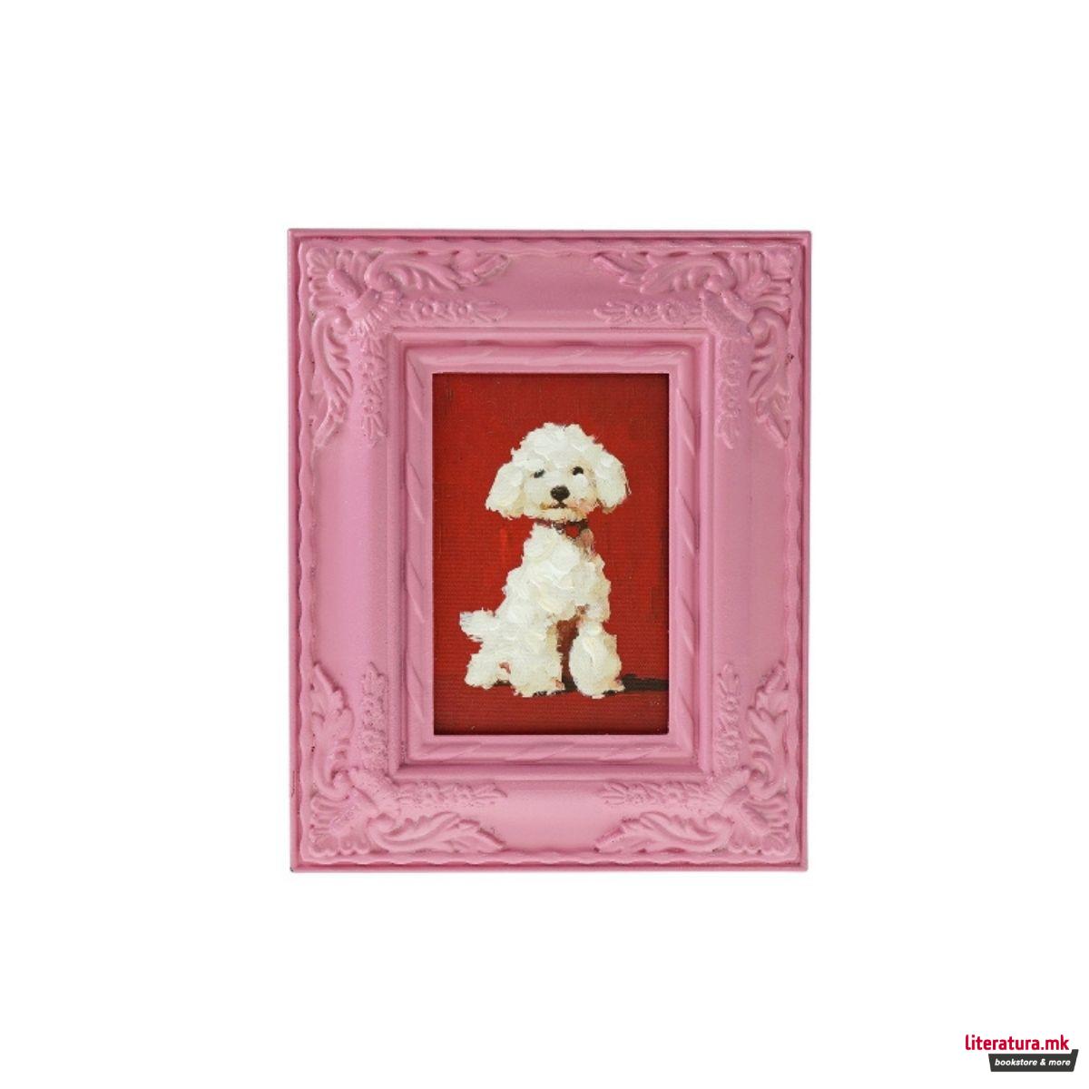 Слика во рамка, Art Gallery Collection: White Poodle, 20 x 25 cm 