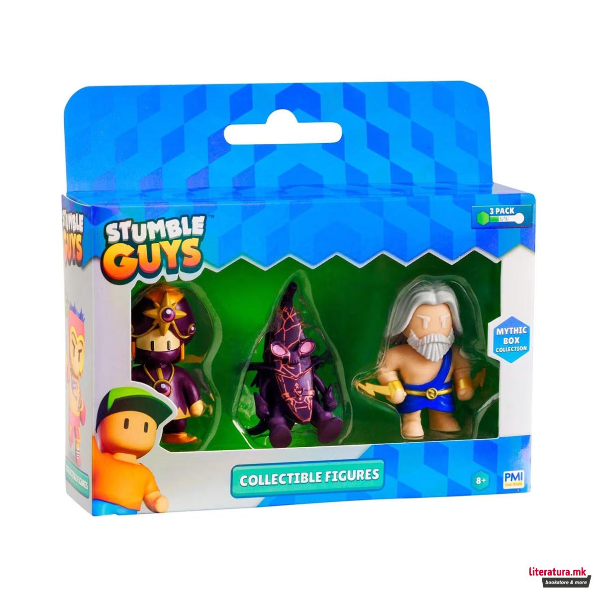 Сет од 3 мини фигури, Stumble Guys Mythic Figures, 5 комбинации 