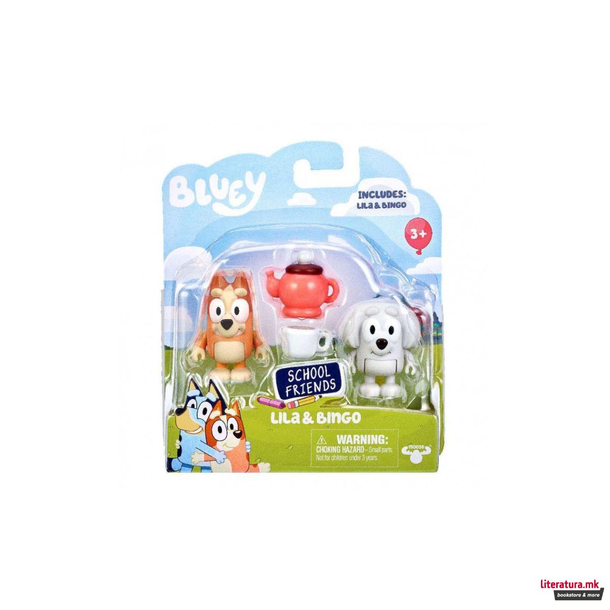 Сет фигури, Bluey: School Friends - Lila & Bingo 