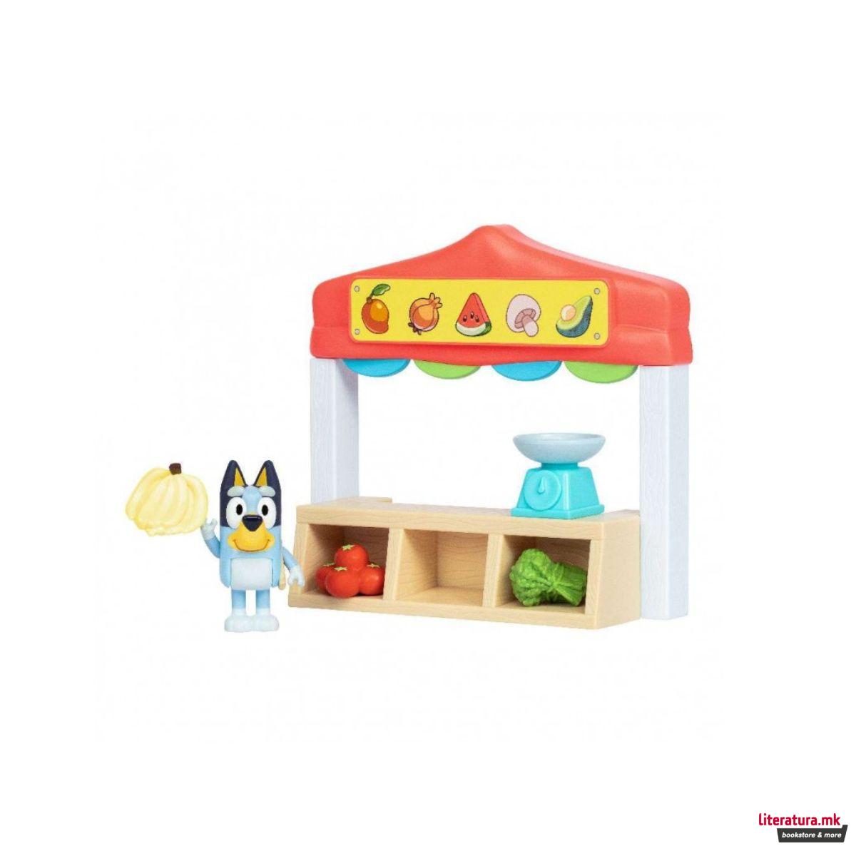 Мини сет за игра, Bluey: Farmers Market Playset 
