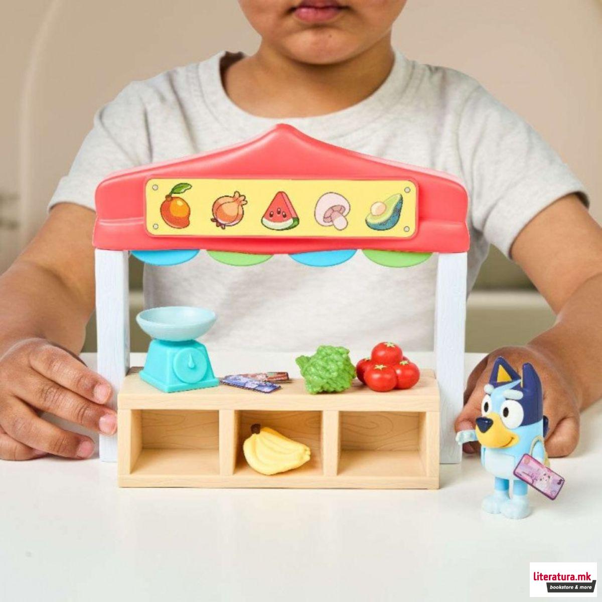 Мини сет за игра, Bluey: Farmers Market Playset 
