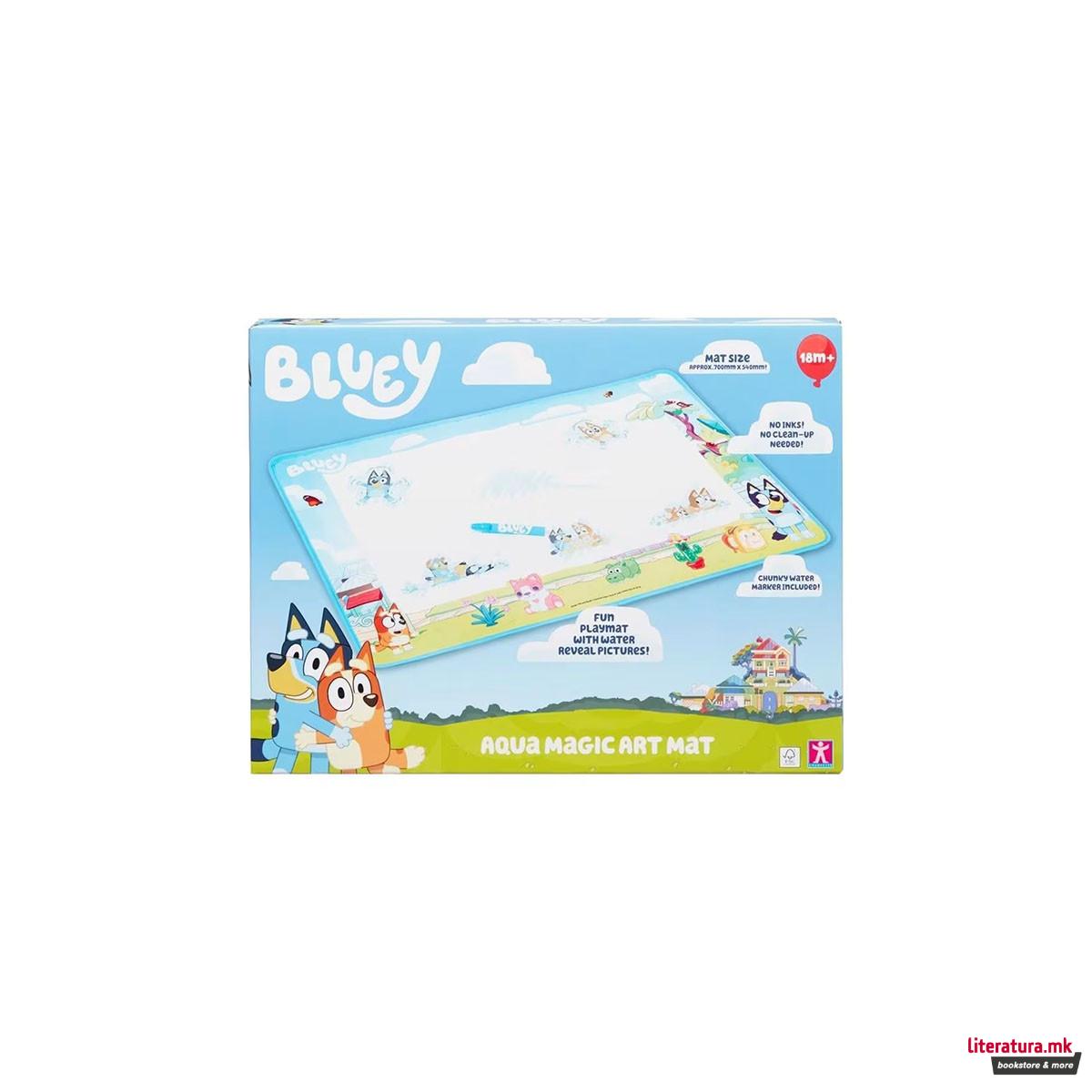 Подлога за цртање со вода, Bluey Aqua Magic Art Mat, 70 x 54 cm 
