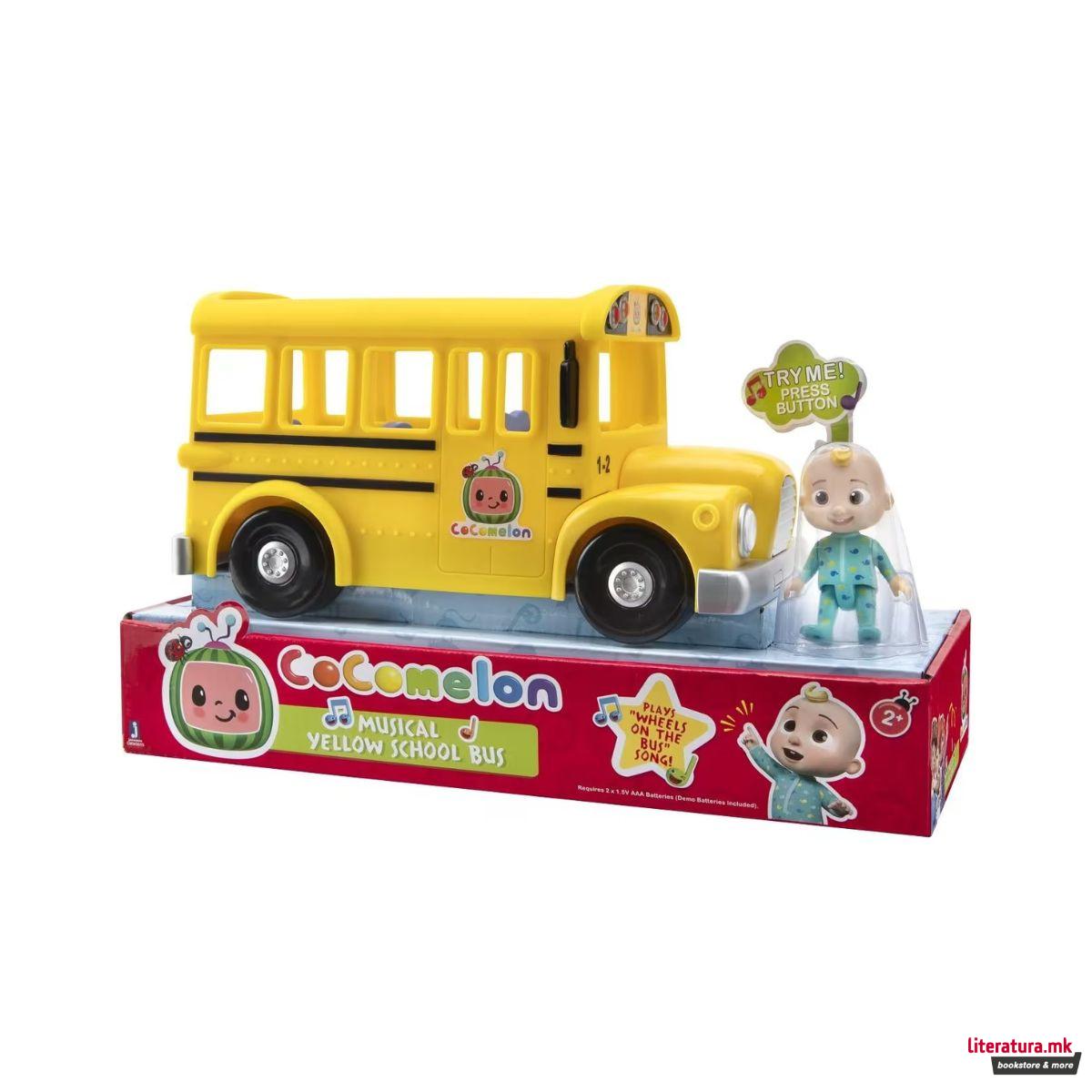 Интерактивна фигура, Cocomelon Musical Yellow School Bus + JJ 