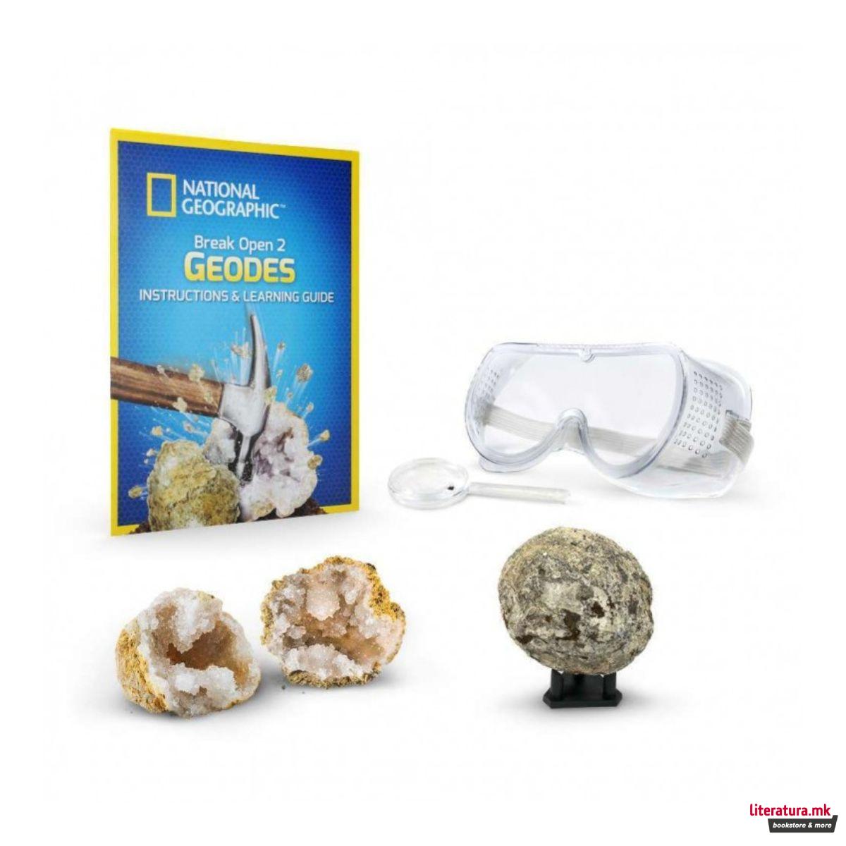 СТЕМ сет, National Geographic - Break Open 2 Geodes 