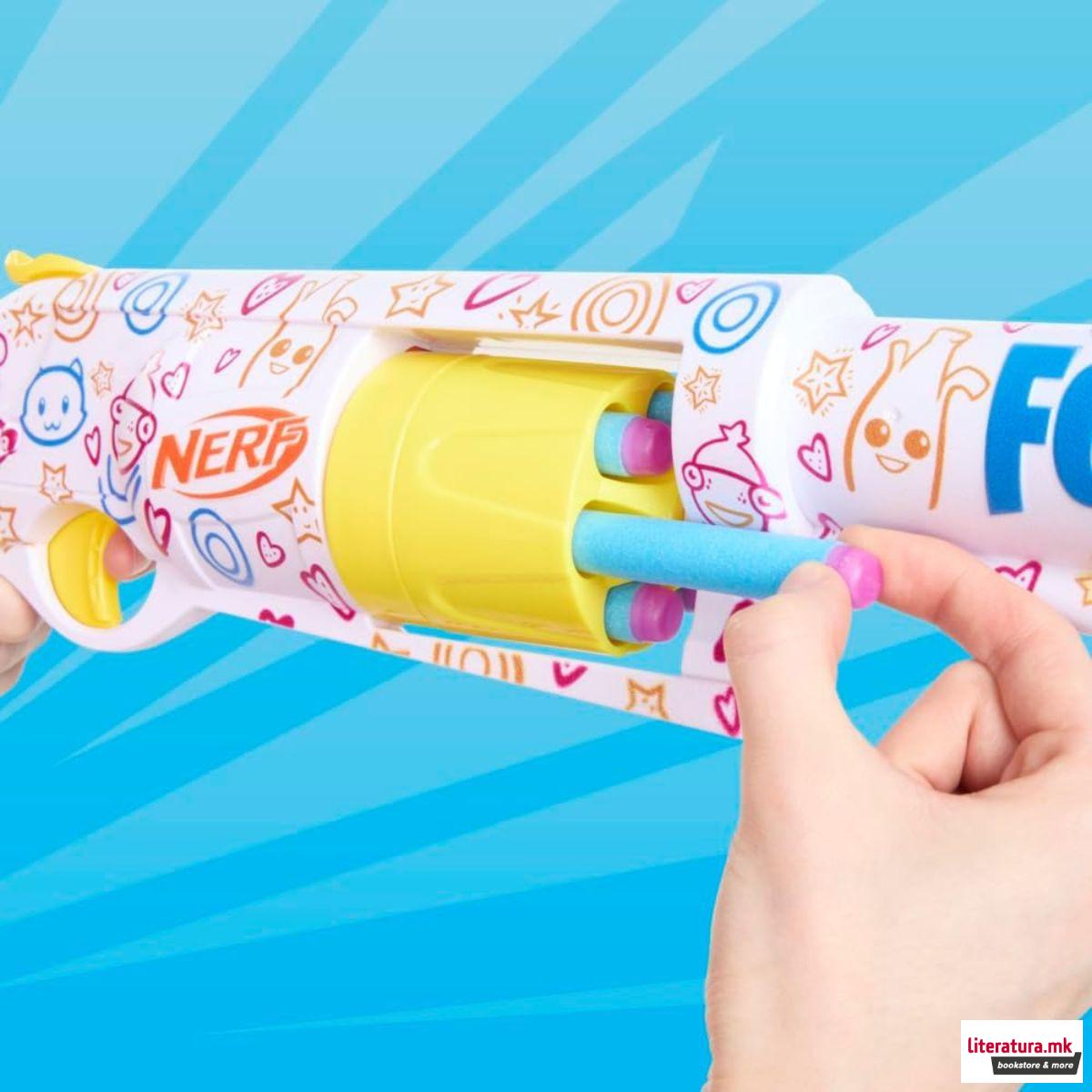 Пиштол со мека муниција Nerf Fortnite Frenz 4 Ever Dart Blaster 