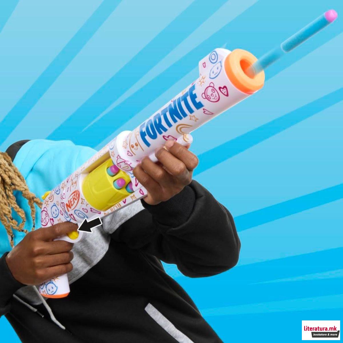 Пиштол со мека муниција Nerf Fortnite Frenz 4 Ever Dart Blaster 