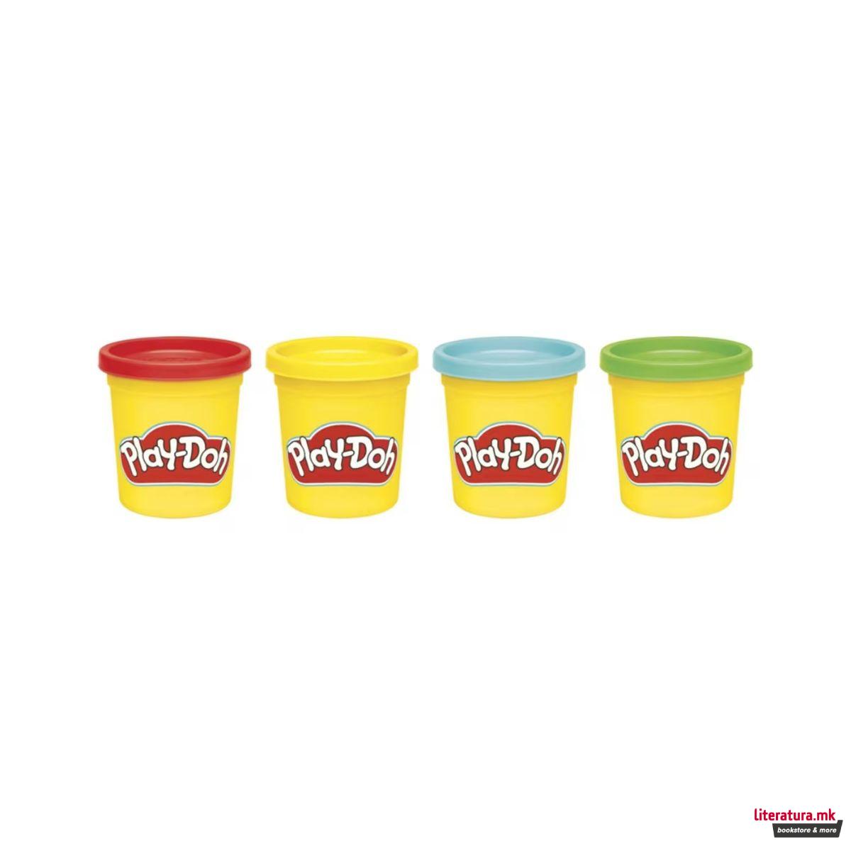 Сет од 4 чашки Play-Doh тесто за моделирање - Classic 