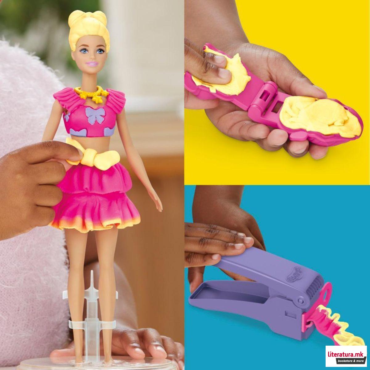 Сет за игра, Play-Doh: Barbie Designer - Ruffles & Bows 