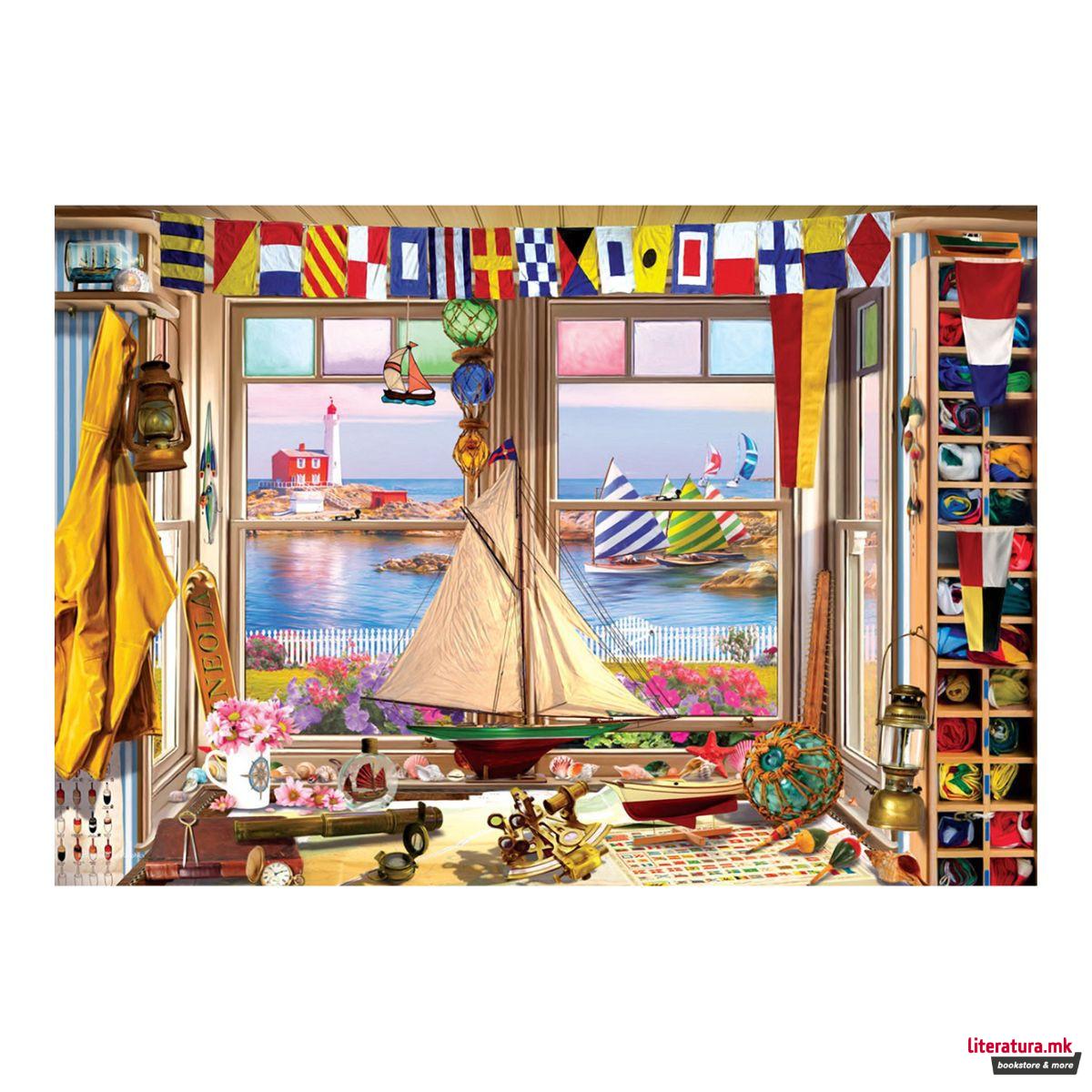 Сложувалка во 3Д метална кутија, Lighthouse Tin, 550 парчиња 