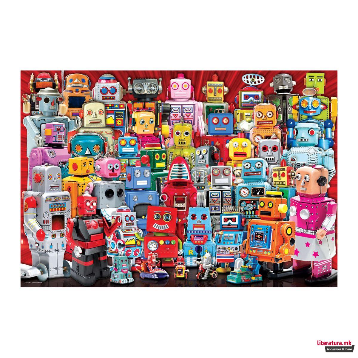 Сложувалка во торбичка за ужинка, Robots, 100 парчиња 