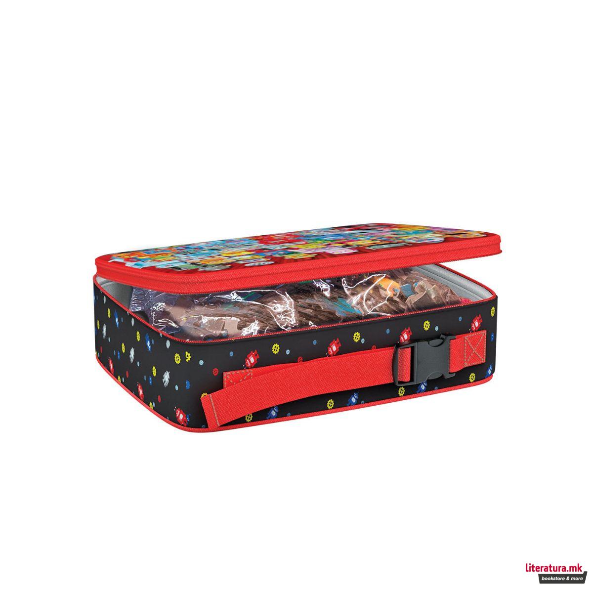 Сложувалка во торбичка за ужинка, Robots, 100 парчиња 