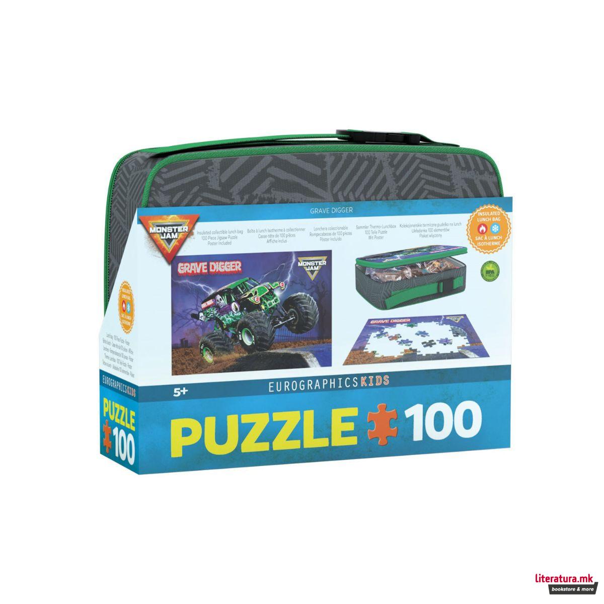 Сложувалка во торбичка за ужинка, Monster Jam: Grave Digger, 100 парчиња 
