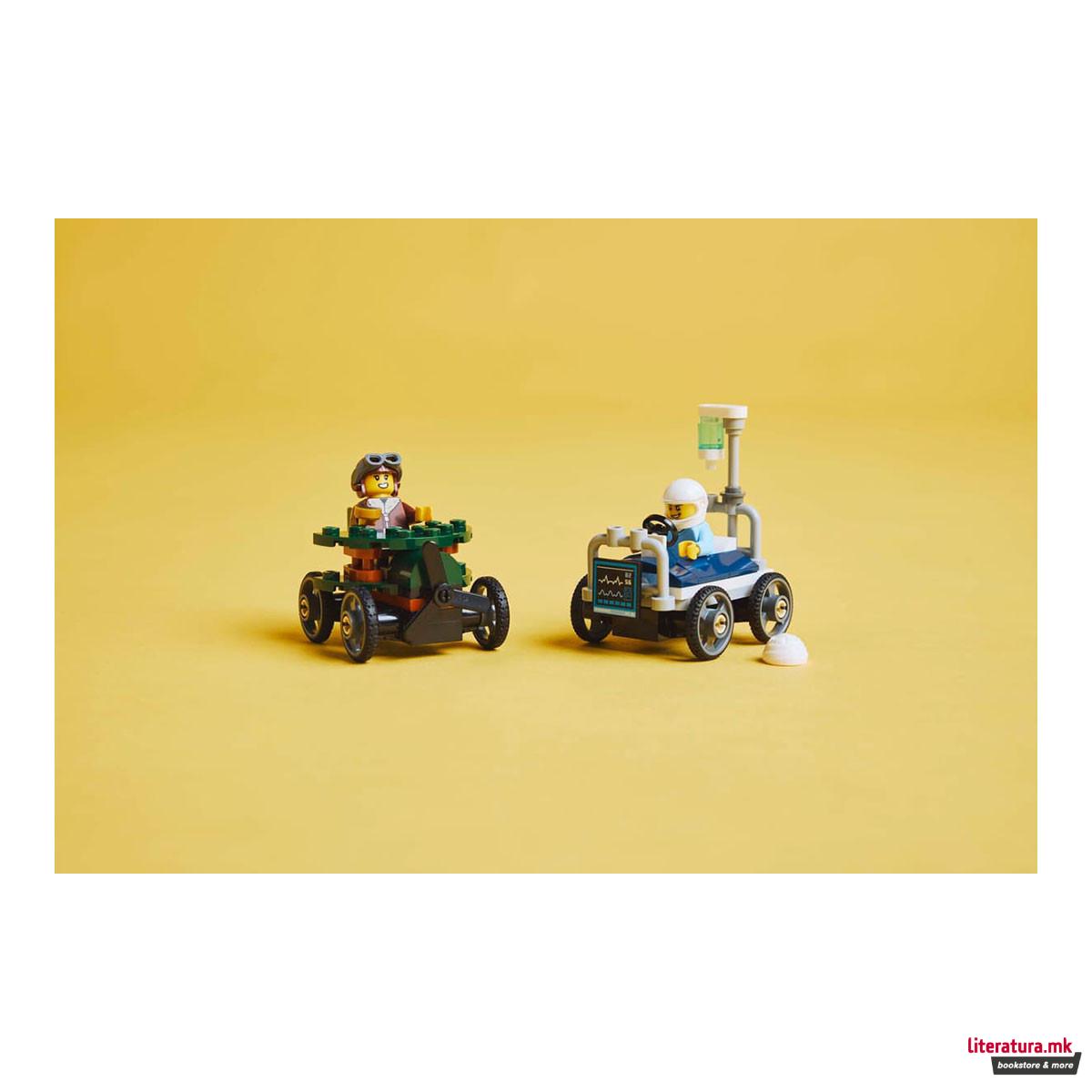 LEGO коцки, City, Airplane vs. Hospital Bed Race Car Pack 