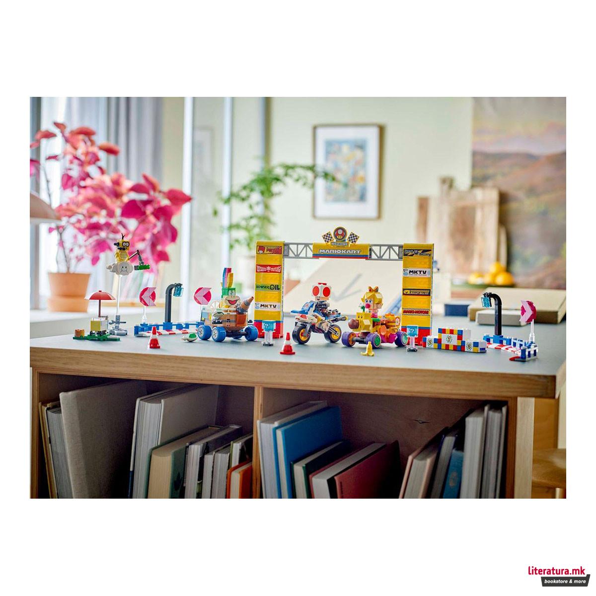 LEGO коцки, Super Mario, Mario Kart – Baby Peach & Grand Prix Set 