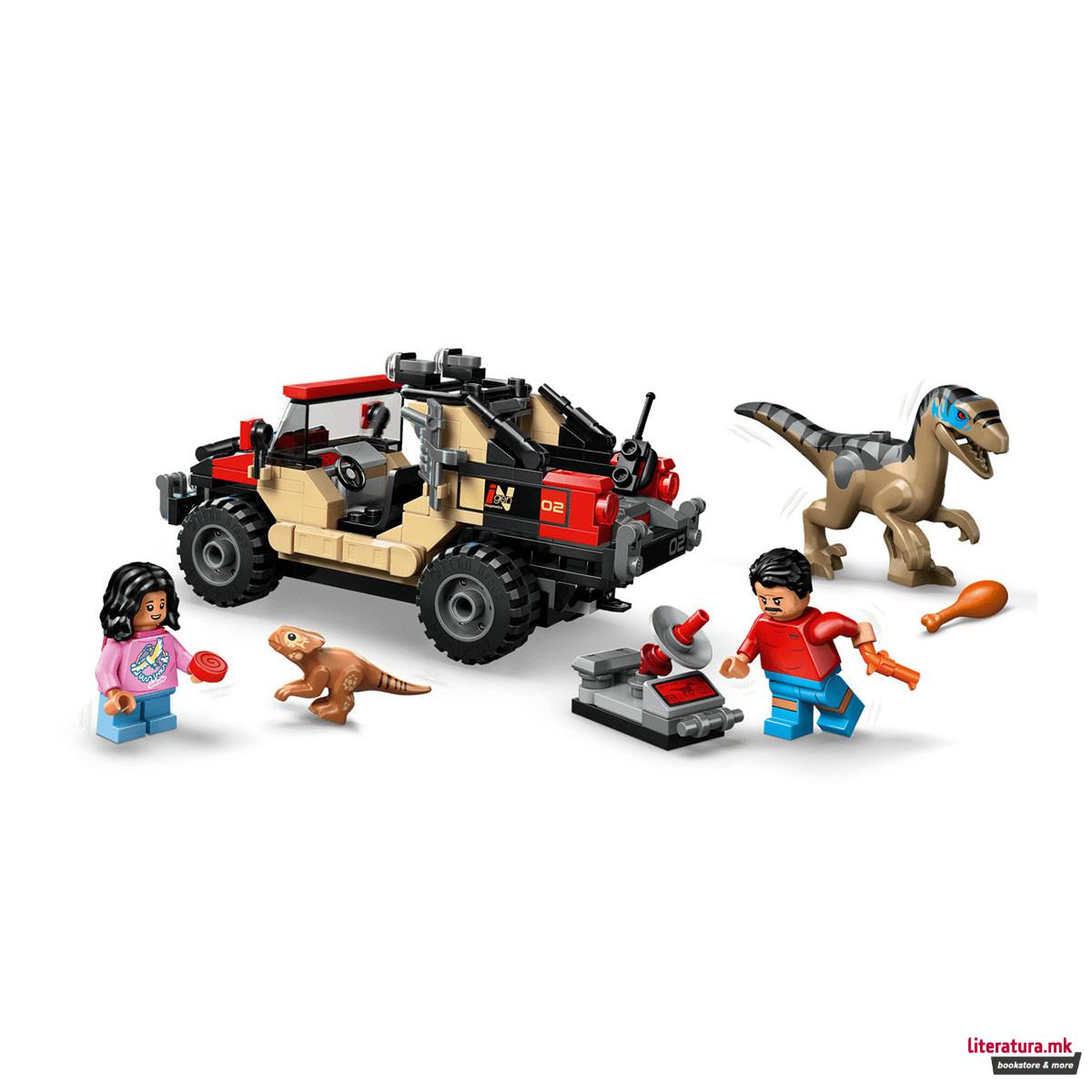 LEGO коцки, Jurassic World, Raptor Off-Road Escape 