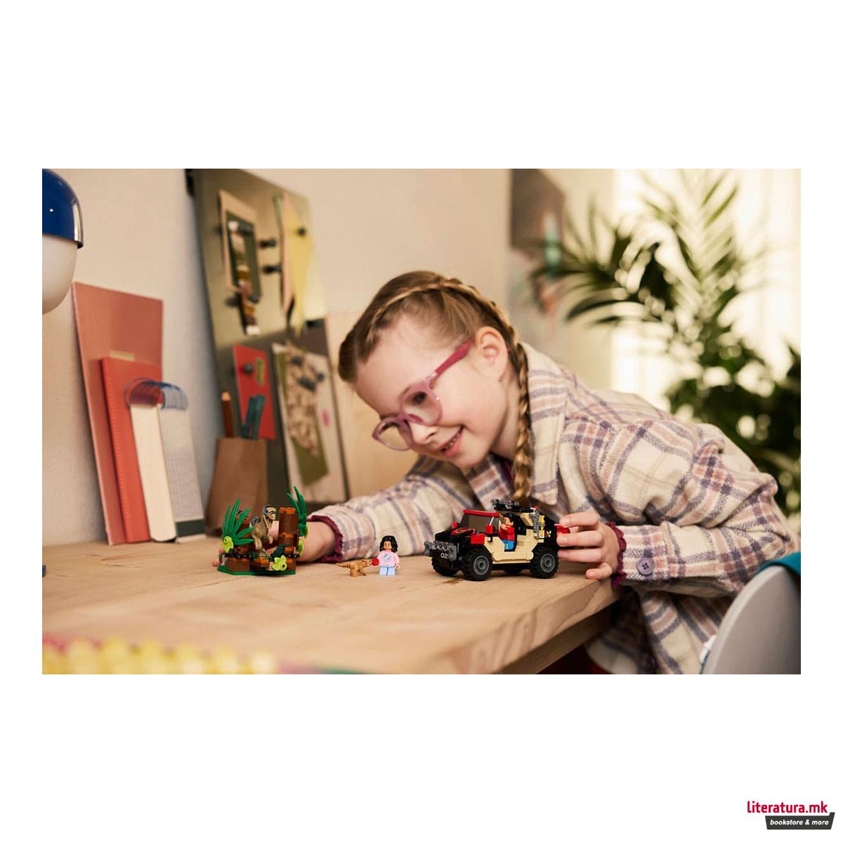 LEGO коцки, Jurassic World, Raptor Off-Road Escape 