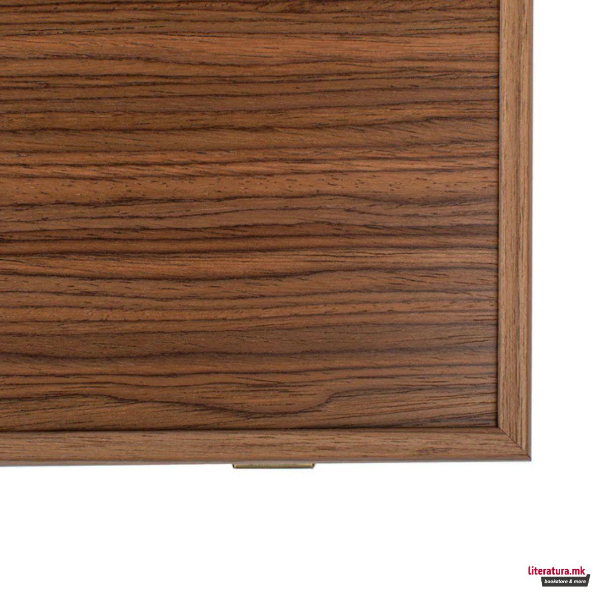 Сет за табла, Oak/Blue & American Walnut 