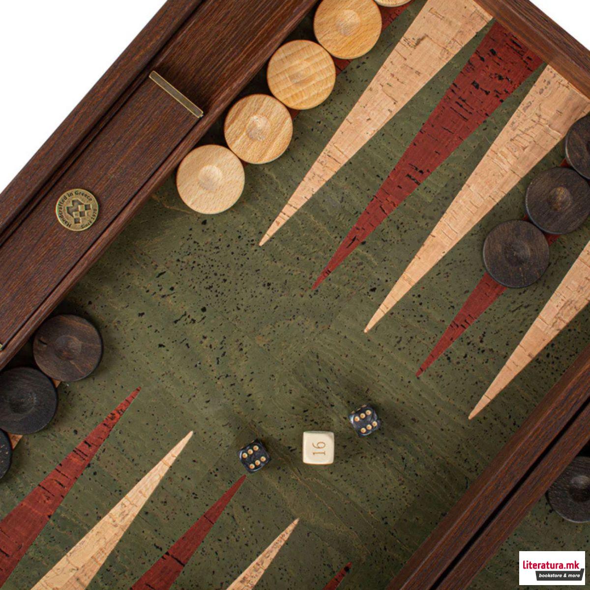 Сет за табла, Premium Handcrafted Green Natural Cork 