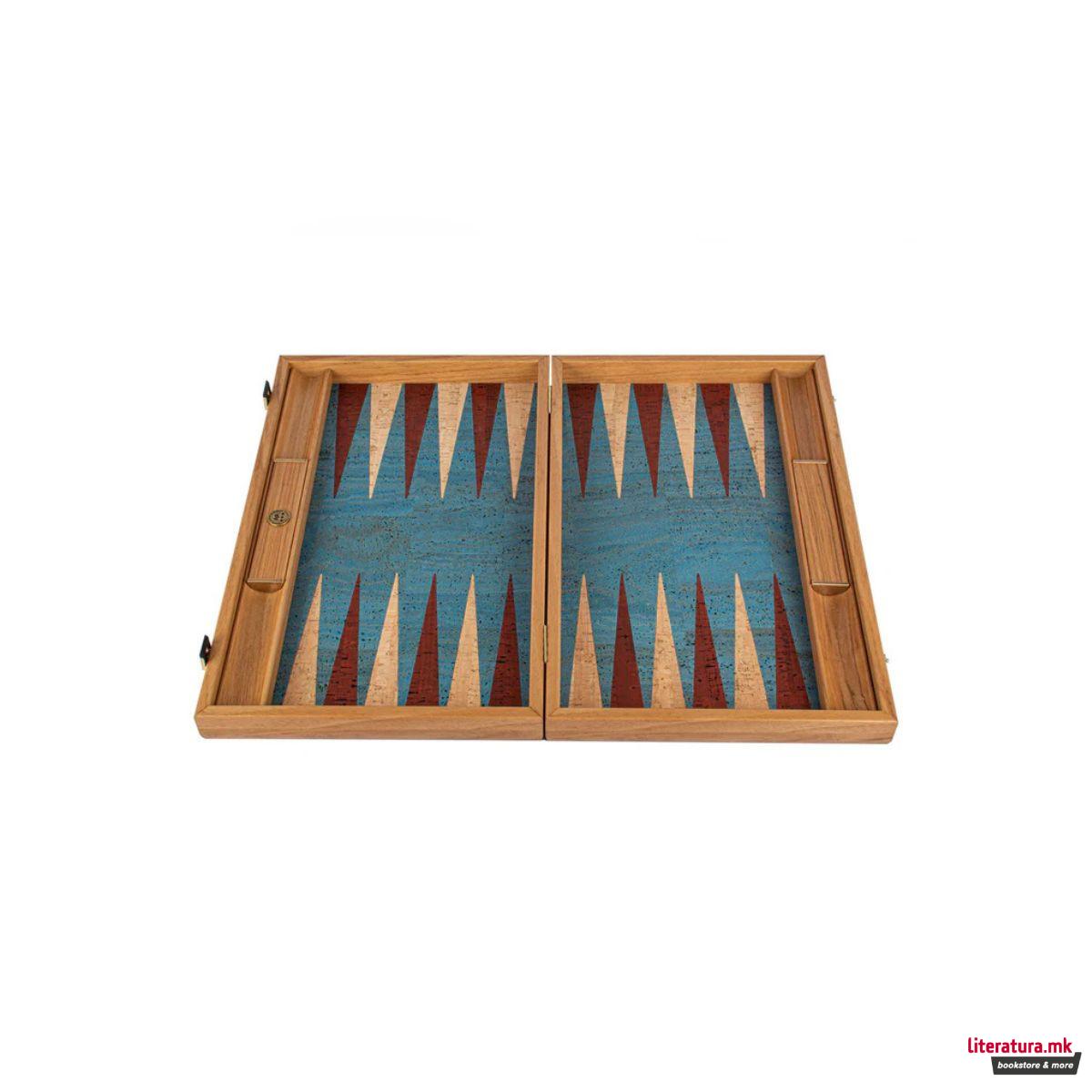 Сет за табла, Premium Handcrafted Turquoise Natural Cork 